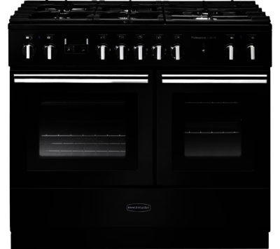 RANGEMASTER  Professional FX 100 Dual Fuel Range Cooker - Gloss Black & Chrome